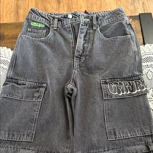 Women's Gmpyre loose fit  Dark Gray Cargo Jeans